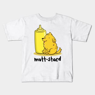 Mutt-stard Cute Mustard Dog Pun Kids T-Shirt